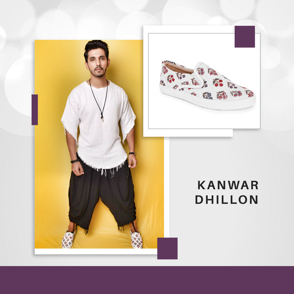 Television Super Star Kanwar Dhillon in Men Sneakers by Kanvas