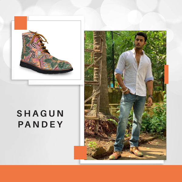 actor shagun pandey in our military style boots by kanvas