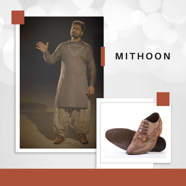 Singer and Musician Mithoon in our Kalamkari Brogues