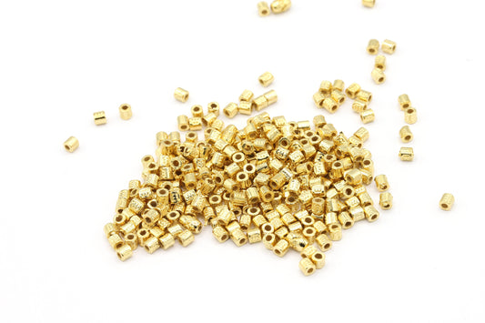 3,5mm 24 K Shiny Gold Plated Spacer Beads, Gold Plated Spacer Hexagon, –  mbjewelrymetal