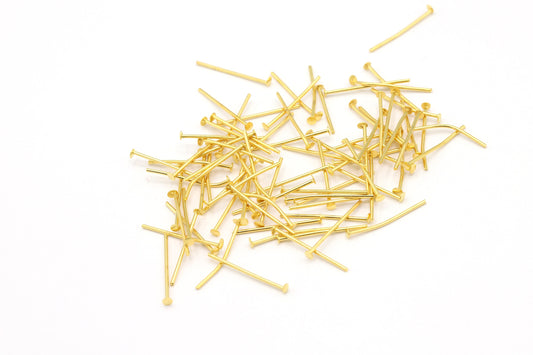 60mm 24 K Shiny Gold Plated Head Pin, Pin Head, Pin Charms, Bead Needl –  mbjewelrymetal