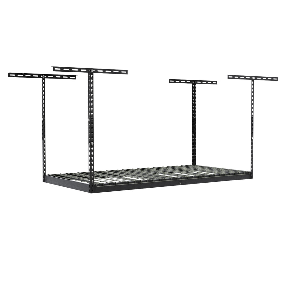 SafeRacks 4x8 Overhead Garage Storage Rack with Storage Bins