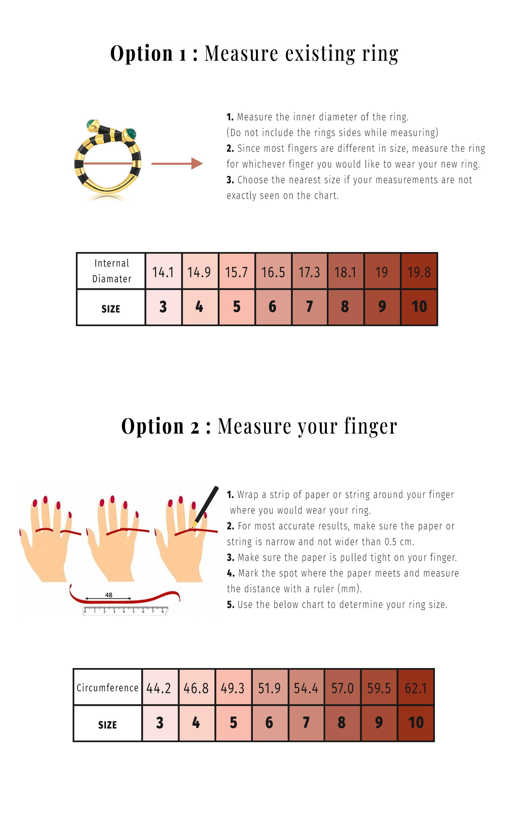 Printable Ring Sizer Ring Size Finder Printable Measuring Tool  International Ring Size Chart Measure Ring Size Instant Download - Etsy