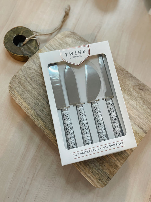 Gourmet cheese knife set, rustic farmhouse