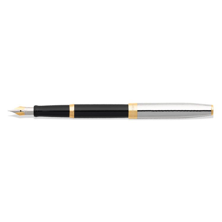 Sheaffer® 300 Glossy Black Fountain Pen With Gold Trims - Medium
