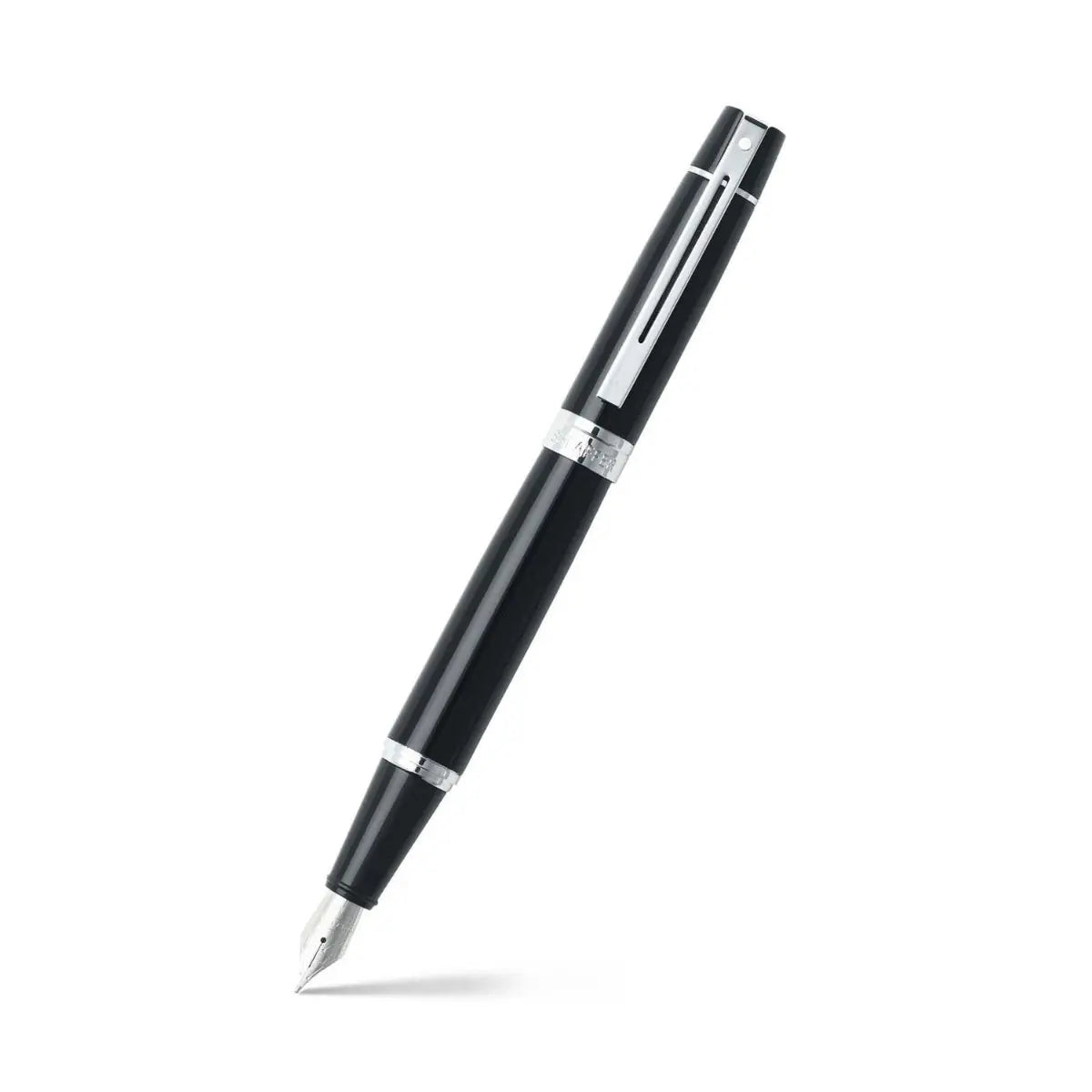 Sheaffer® 300 Glossy Black with Chrome Trims Fountain Pen - Medium