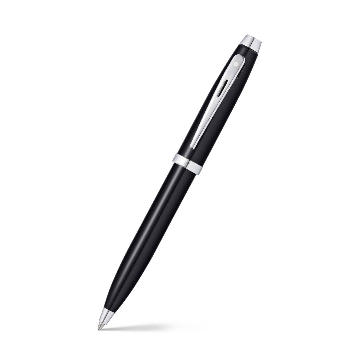 Sheaffer® 100 Glossy Black Barrel Brushed Chrome Cap Rollerball Pen