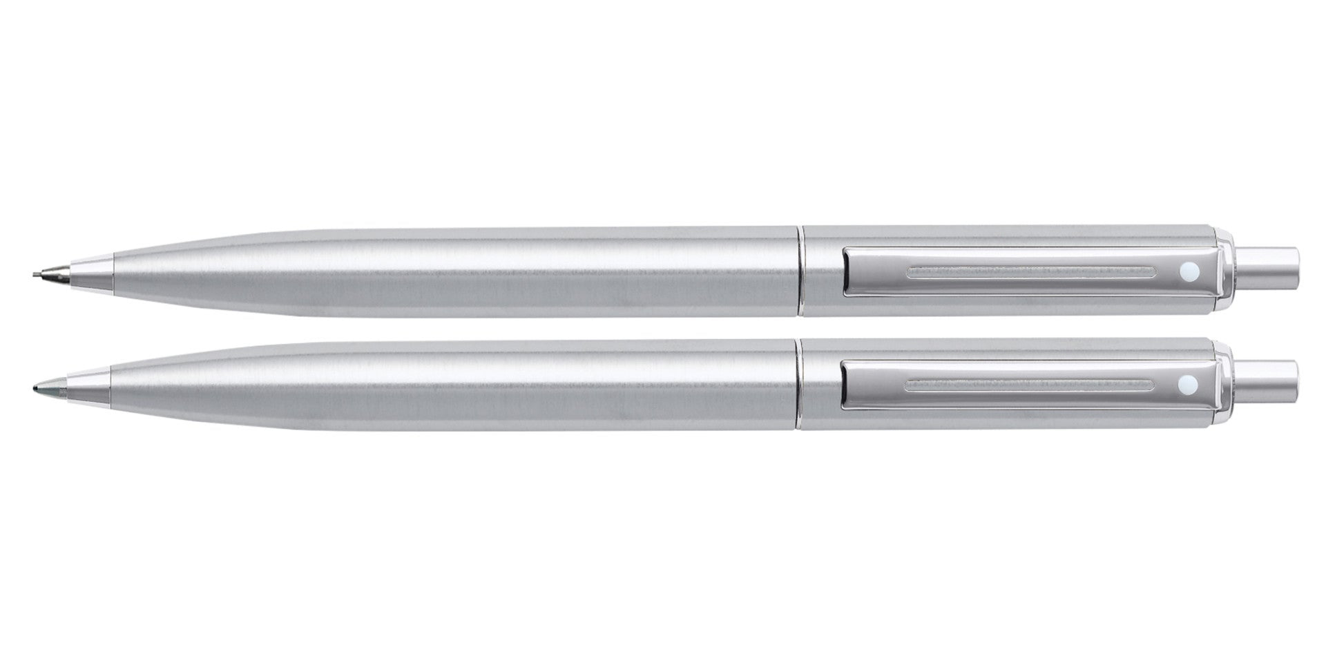 Sentinel Brushed Chrome Barrel and Trim Ballpoint Pen/Pencil Set
