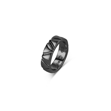 Matte Black Mens Ring In Elysium - Nyx