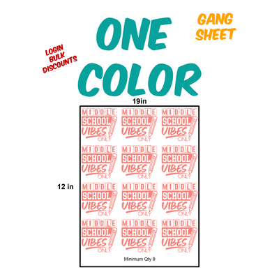 One Color Gang Sheets - KIOKO