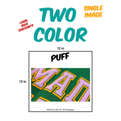 Puff Two Color Screen Print Transfers - KIOKO