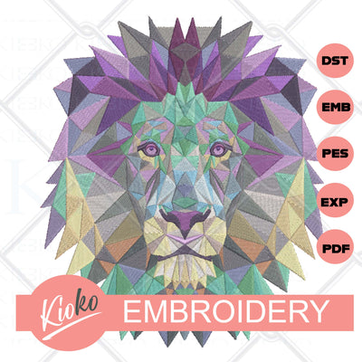 Tribal Lion Embroidery File - KIOKO