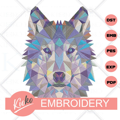 Tribal Wolf Embroidery File - KIOKO