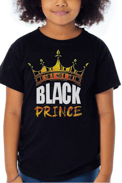 Boys Black Prince Graphic Tee - KIOKO