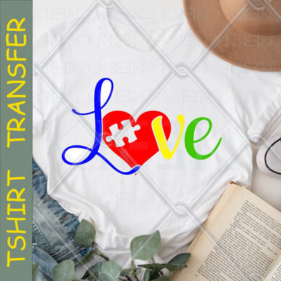 Love Autism T-Shirt Transfer - KIOKO