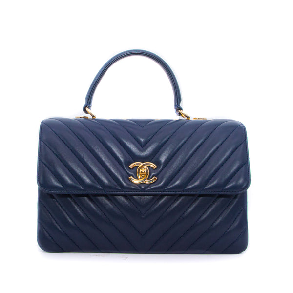 Chanel CC Trendy Small Bowling Bag in Blue – Pre Porter