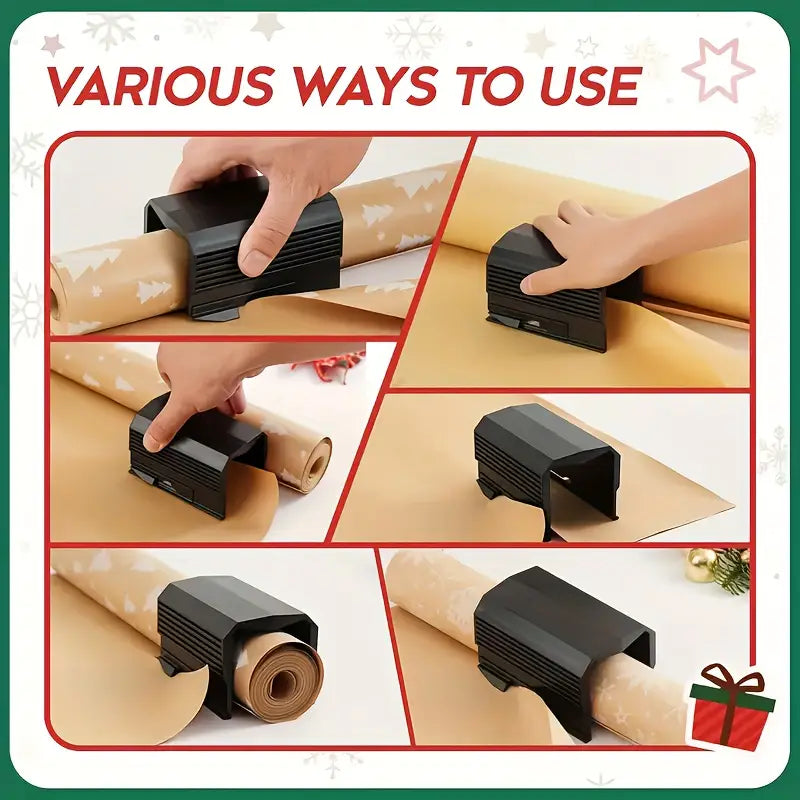 christmas gift wrapping paper cutter blade manual cutting diy scrapbooking portable slider paper trimmer birthday gifts home office battery free precision Product details 2