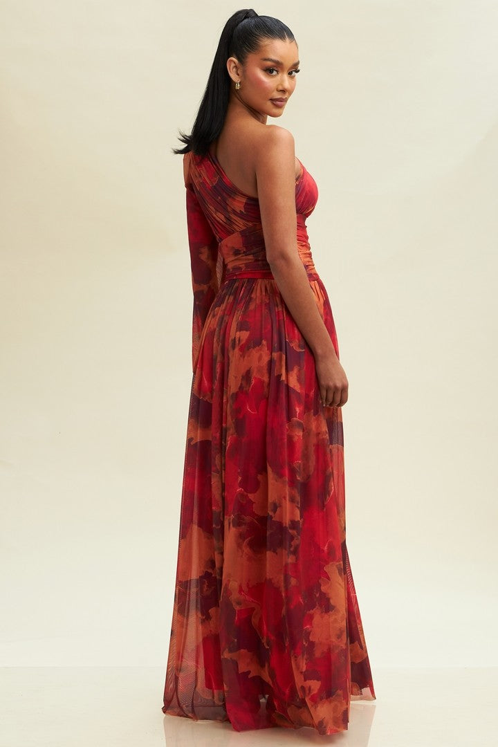 ESTELLA One Shoulder Maxi - Print (Pre-order)