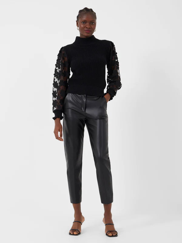 Faux Leather 5 Pocket Western Straight Leg Trousers | Karen Millen