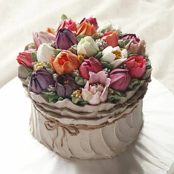 cake with floral decoration