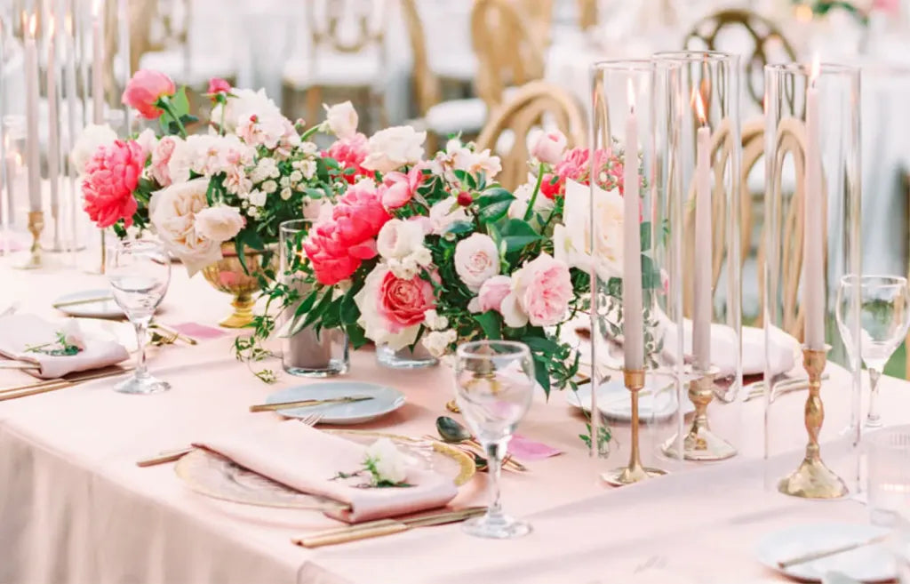 peonies table centrepiece