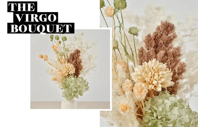 virgo dried flowers arrangement