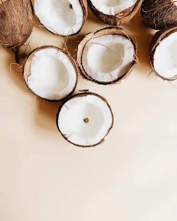 coconuts cut in half