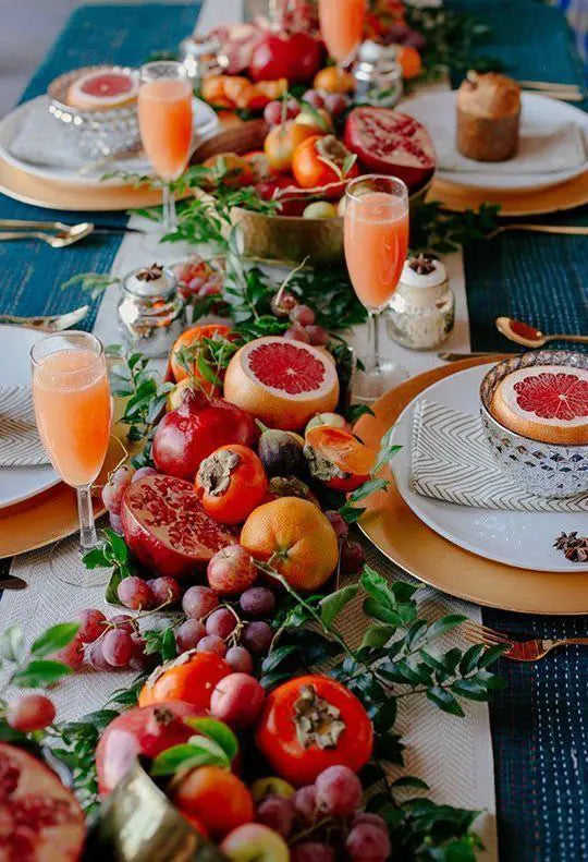 wedding table decorations cornucopia