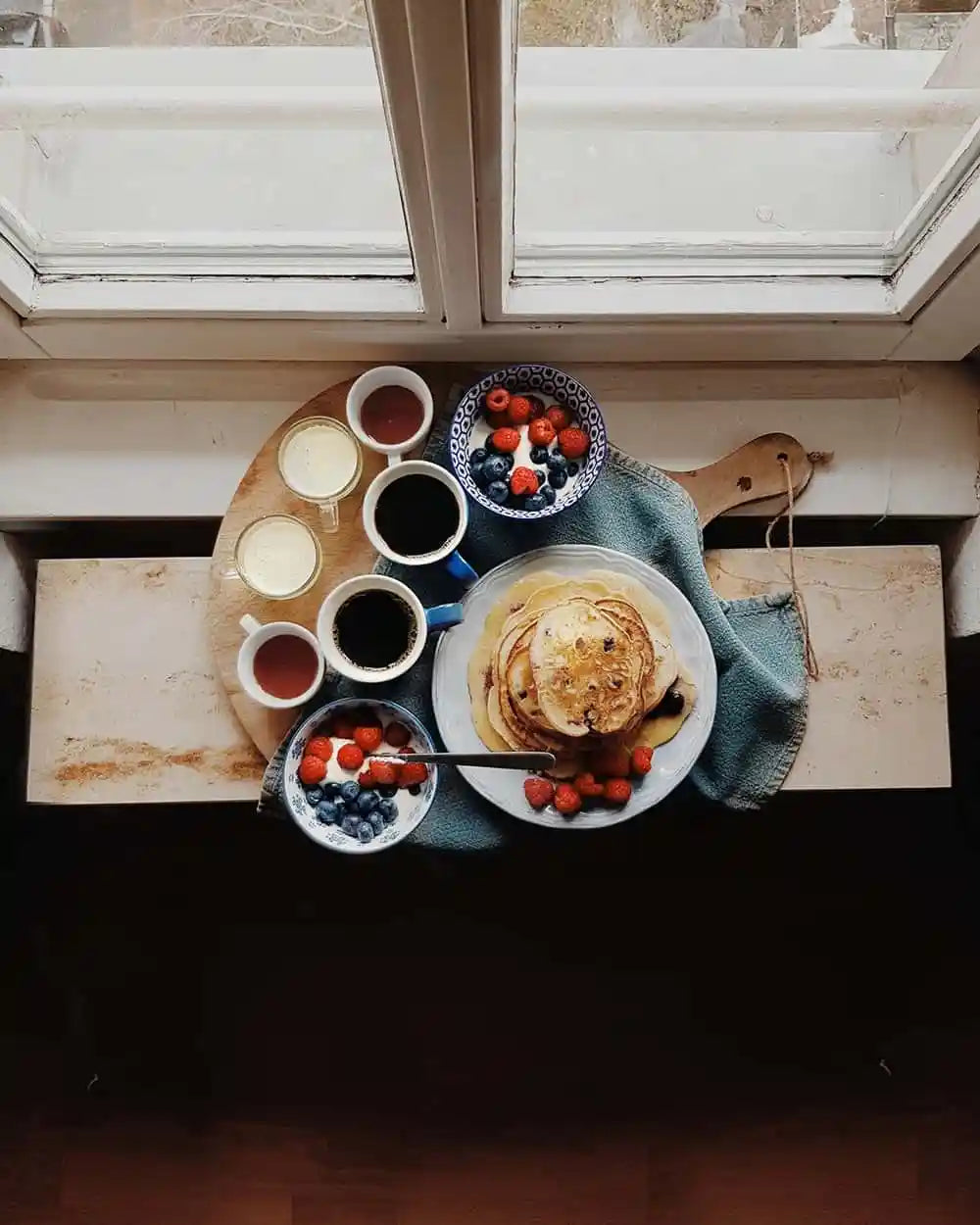 fancy breakfast in bed