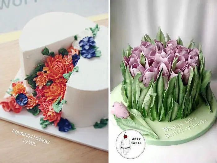 cake with floral decoration