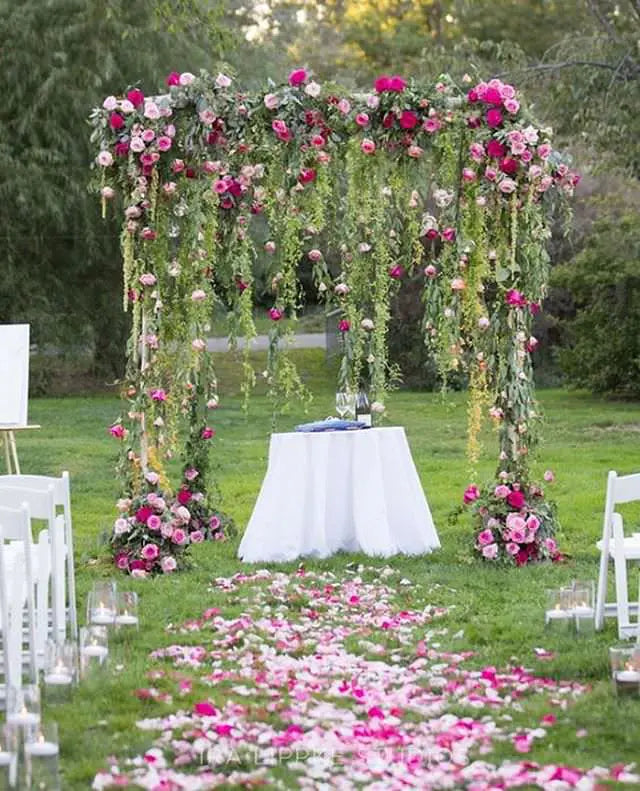 wedding flower arch