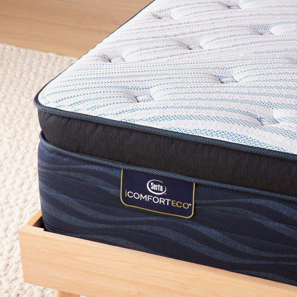 Serta iComfortECO Quilted Hybrid Ultra Plush Pillow Top Mattress Corner Detail