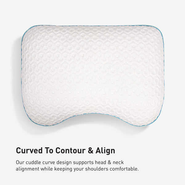 Bedgear Level Performance Pillow curved to contour and align