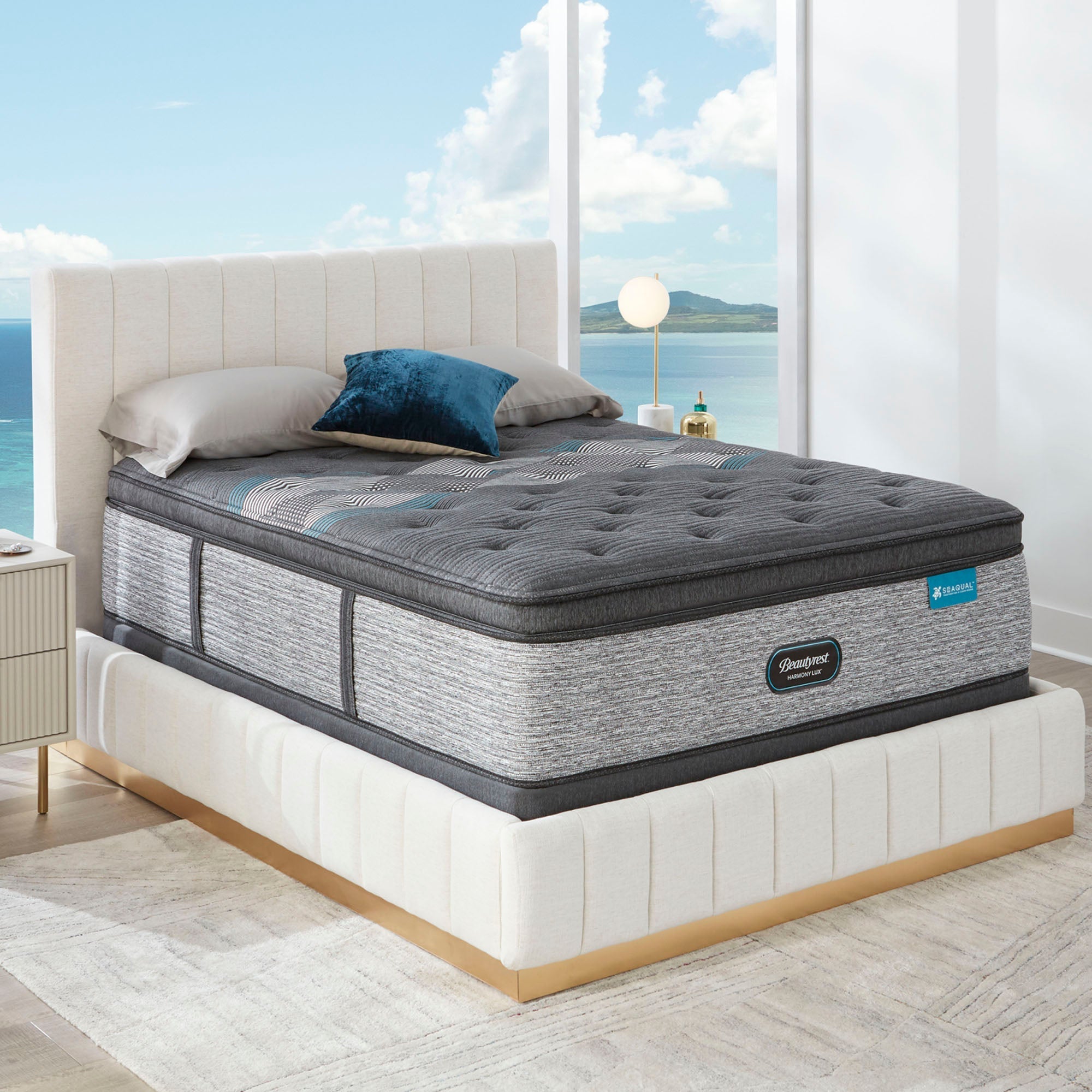 Beautyrest Harmony Lux Diamond Series Ultra Plush Pillowtop Mattress On Bed In Bedroom