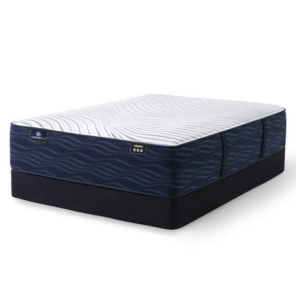 Serta iComfortECO Smooth Hybrid Plush Mattress on Standard Box Spring