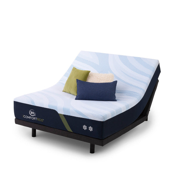 Serta iComfortECO Foam Plush Mattress On Adjustable Base