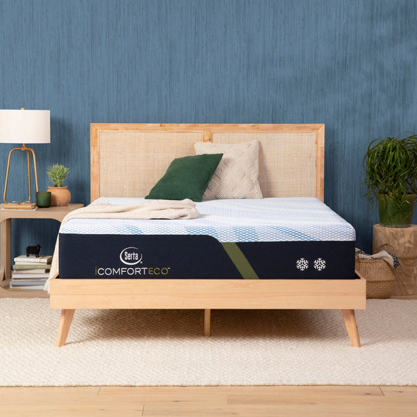 Serta iComfortECO Foam Firm Mattress In Bedroom