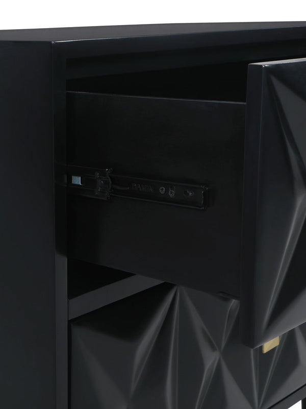 Geo 5-Drawer Dresser in Black-drawer
