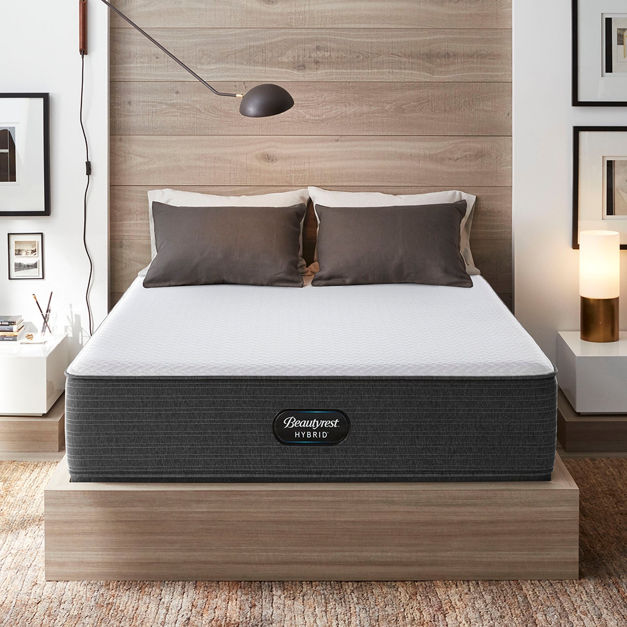 Beautyrest Reach Mt. Radiance Hybrid Plush Mattress In Bedroom