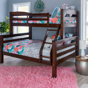 Levi Twin over Full Bunk Bed in Espresso-Lifestyle