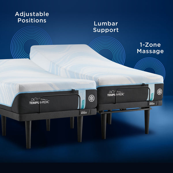 Tempur-Pedic Ergo 3.0 Adjustable Base Lumbar Support + 1-Zone Massage