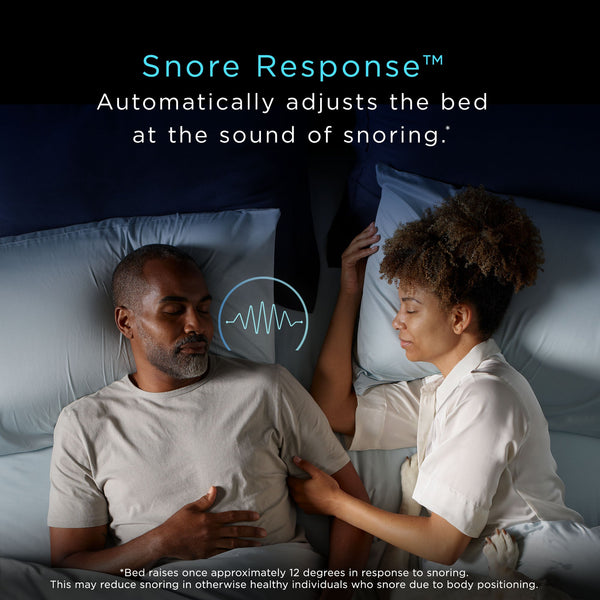 Tempur-Pedic Ergo ProSmart Adjustable Base Snore Response, automatically adjusts the bed at the sound of snoring*