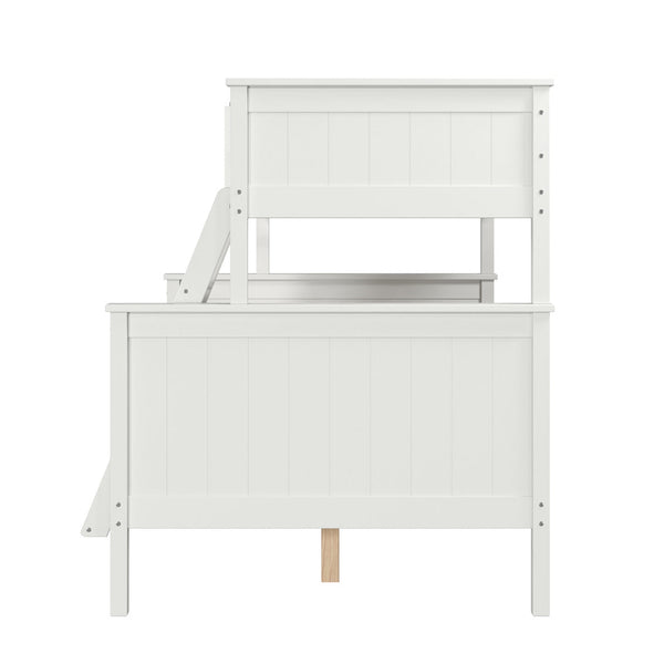 Leah Twin over Full Bunk Bed in White-side