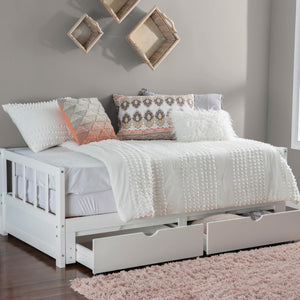 Hope Daybed with Drawers in White-Lifestyle