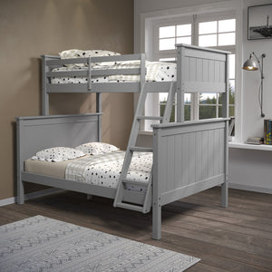 Leah Twin over Full Bunk Bed in Grey-Lifestyle
