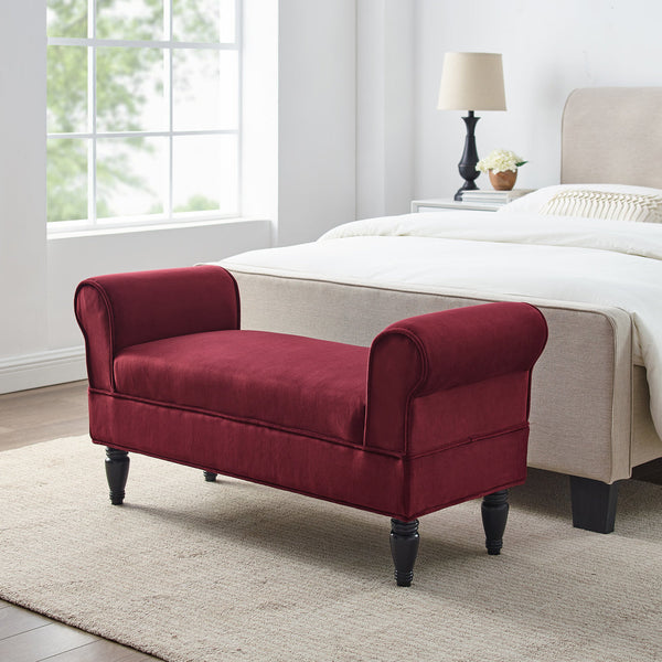 Lillian Upholstered Bench in Berry Lifestyle