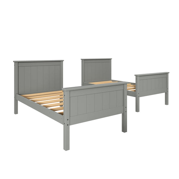Leah Twin over Twin Bunk Bed in Grey-frames