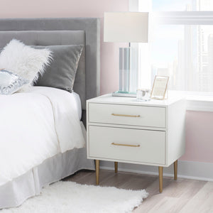 Gwyneth Nightstand in White-Lifestyle