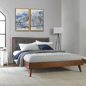 Hudson Upholstered Platform Bed-Lifestyle