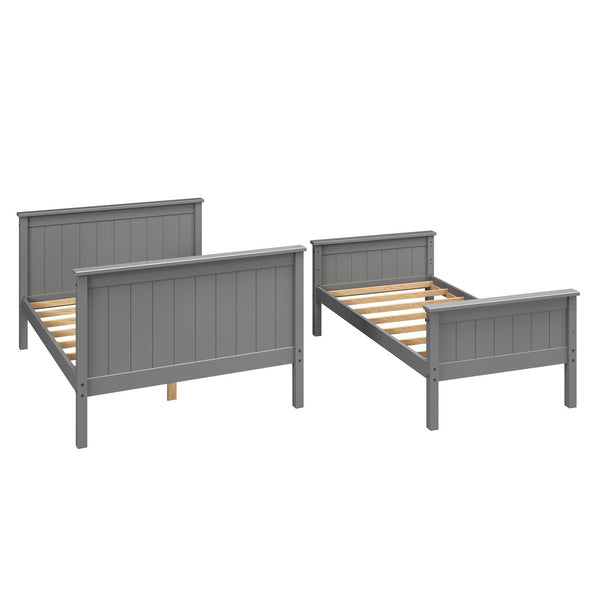 Leah Twin over Full Bunk Bed in Grey-frames